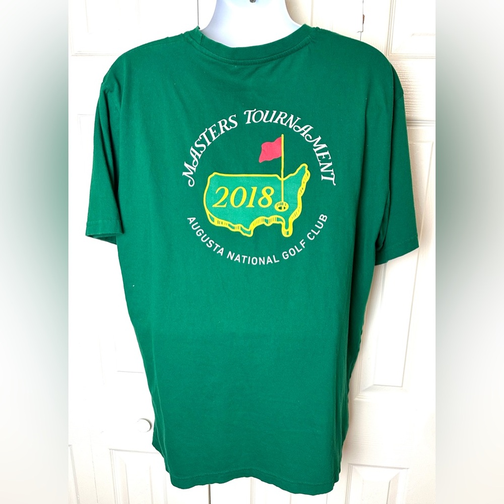 MASTERS 2018 Tournament Augusta National Golf Tee TShirt Green Yellow Red Jacket